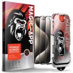 X‑Gorilla 2-Pack Screen Protector + Dust Free Installation (Privacy/HD Tempered Glass) – Compatible with iPhone 17 / 16 / 15 / 14 Series - Image 10